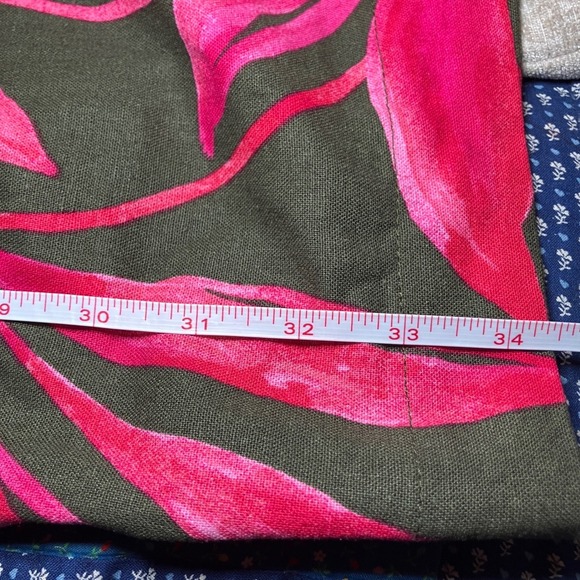 Time and Tru Women's Maxi Skirt L (12-14)Large Green Pink Floral Palm Leaf Print - Picture 3 of 5